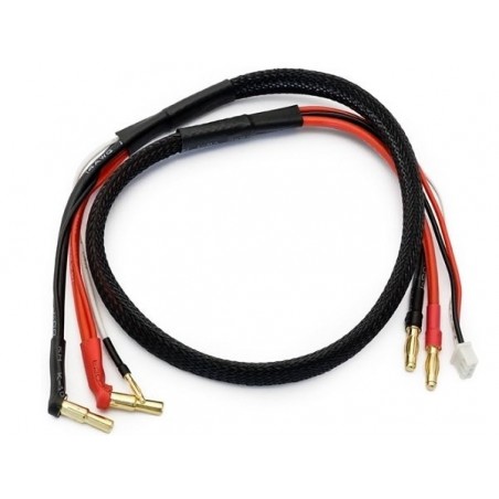 Pour batteries de propulsion - Cordon de charge/equilibrage 60cm pour accus 2S prise or 4mm Konect - FLASH RC
