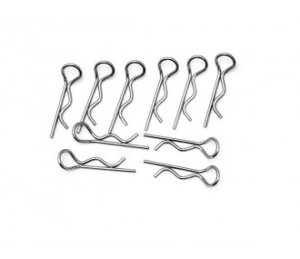 Altri accessori per auto RC - Clip per carrozzeria 1/8 (sacchetto da 10 pezzi) - Hobbytech - FLASH RC