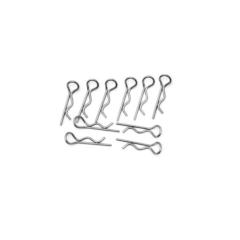Altri accessori per auto RC - Clip per carrozzeria 1/8 (sacchetto da 10 pezzi) - Hobbytech - FLASH RC