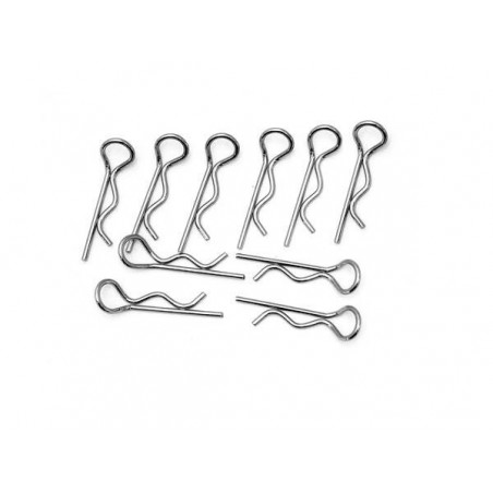 Altri accessori per auto RC - Clip per carrozzeria 1/8 (sacchetto da 10 pezzi) - Hobbytech - FLASH RC