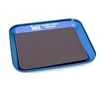 Herramientas para coches RC - Bandeja magnética de aluminio azul 119X101mm - Hobbytech - FLASH RC