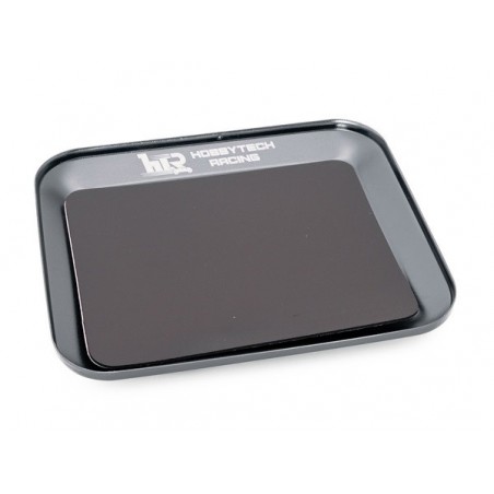 Plateau magnétique en aluminium Gris Métal 119X101mm - Hobbytech - FLASH RC