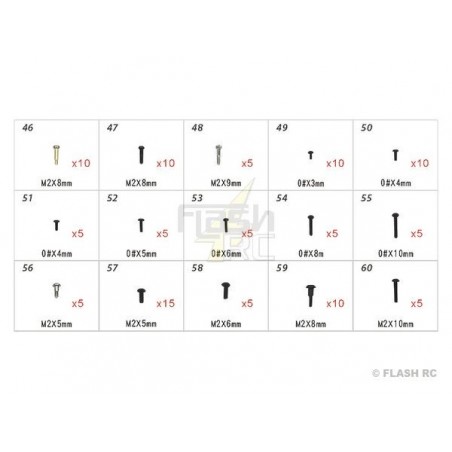 T-REX 250 - H45168 - Screws - for T-REX250 to TREX 500 Align - FLASH RC