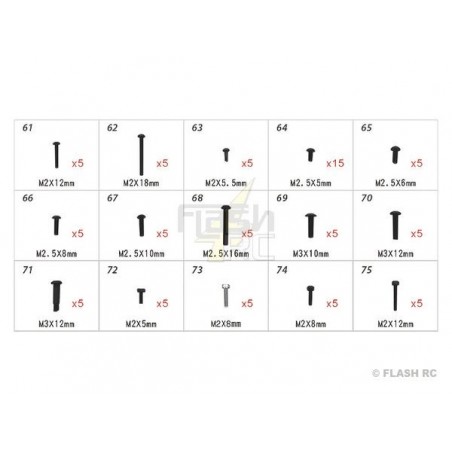 T-REX 250 - H45168 - Screws - for T-REX250 to TREX 500 Align - FLASH RC
