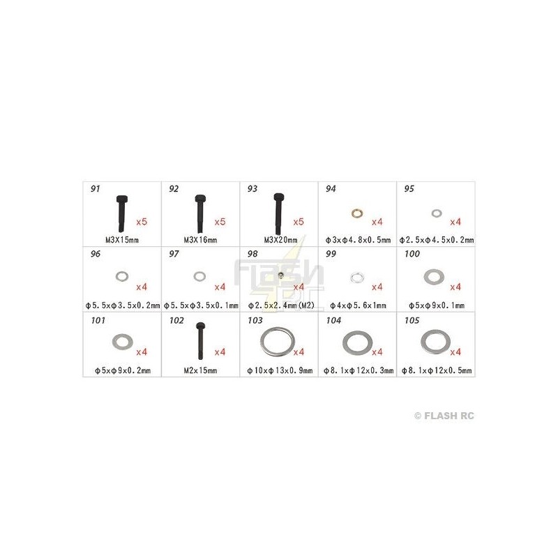 T-REX 250 - H45168 - Screws - for T-REX250 to TREX 500 Align - FLASH RC