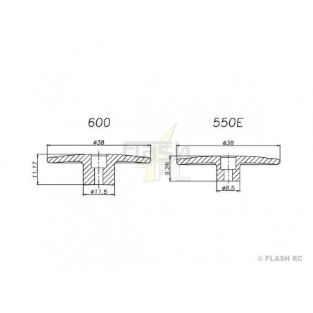 T-REX 550E - H60005AA - Metal rotor head brake BLACK - TREX 550E Align - FLASH RC