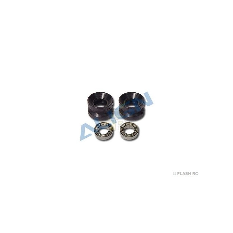 T-REX 550E - H60124 - Bearing holder + bearings for rigid transmission - TREX 550E Align - FLASH RC