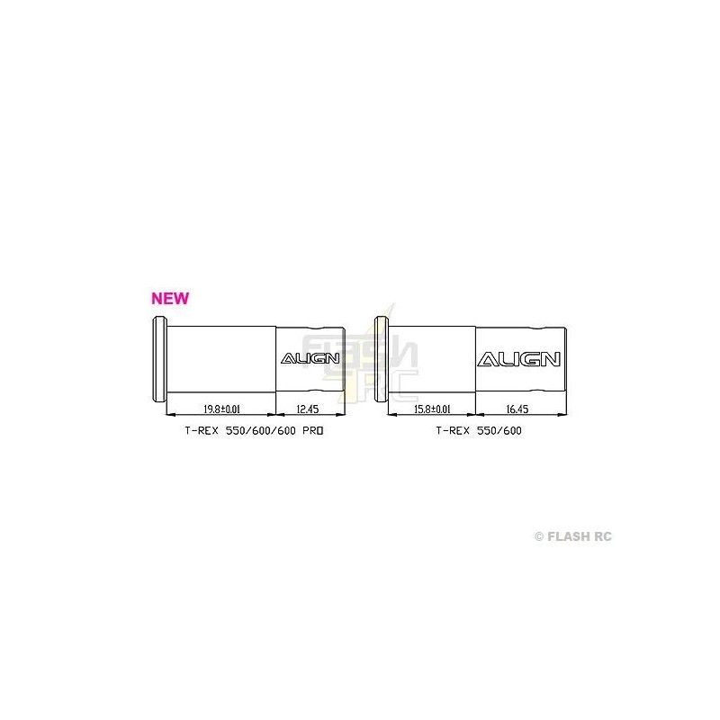T-REX 550E - HN6064BA - Roue libre+manchon - TREX 550E Align - FLASH RC
