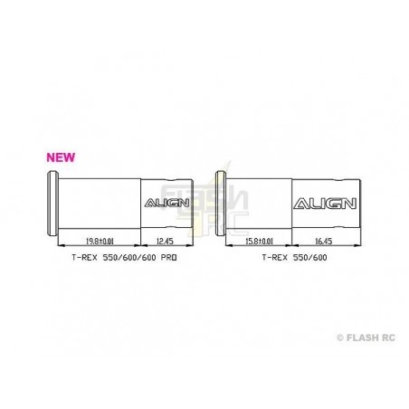 T-REX 550E - HN6064BA - Roue libre+manchon - TREX 550E Align - FLASH RC
