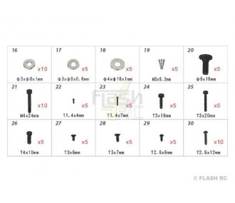 T-REX 550E - H70109 - Tornillos y pernos - para TREX 550E a TREX 700 Align - FLASH RC 2