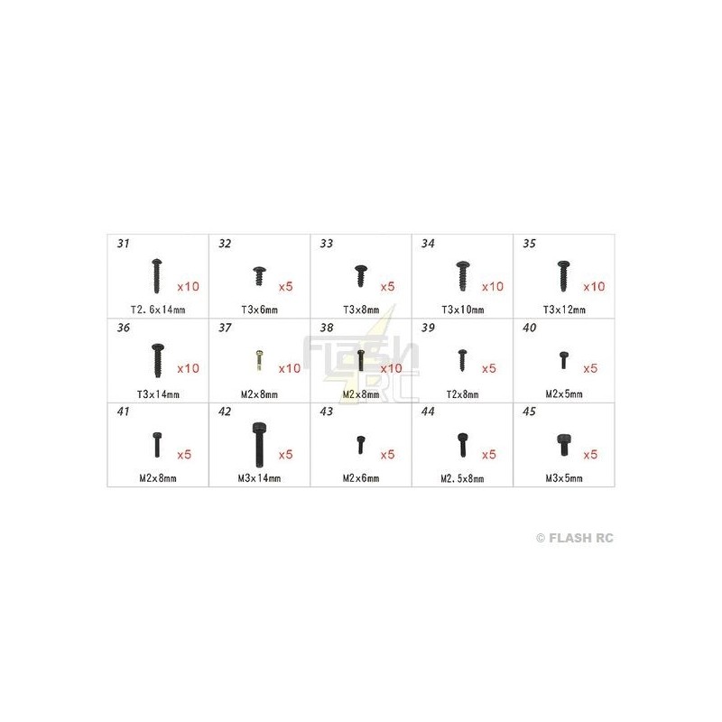 T-REX 550E - H70109 - Screws - for TREX 550E to TREX 700 Align - FLASH RC
