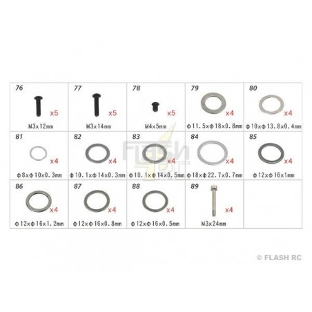 T-REX 550E - H70109 - Schrauben und Muttern - für TREX 550E bis TREX 700 Align - FLASH RC