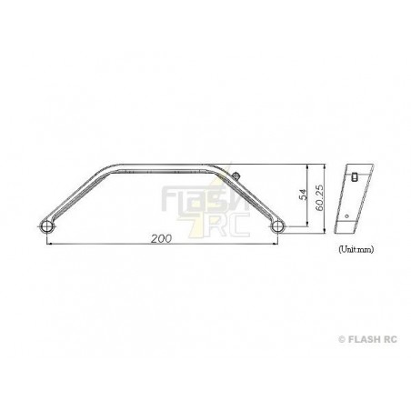 T-REX 600 UPGRADE - H60111 - 3D-Fahrwerksbügel weiß - TREX 600 UPGRADE Align - FLASH RC