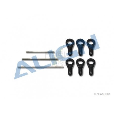 T-REX 450 PLUS/SPORT/V2 - H45Z001XXT - Pleuelstangen + Gabelköpfe für Servo - TREX 450 SPORT V2 - FLASH RC
