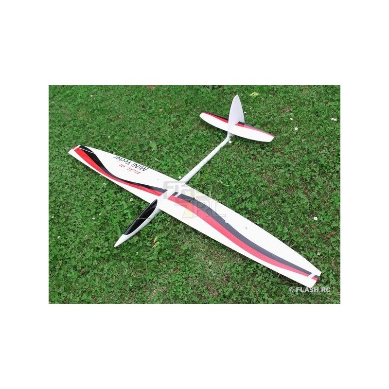 RC Gliders - MiniVec all fiber approx.1.69m white and black/red RCRCM - FLASH RC