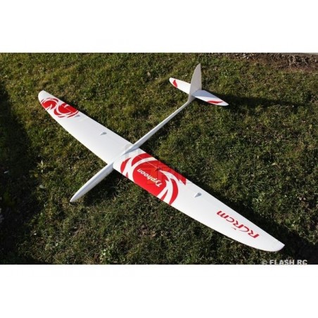 Planeadores RC - Typhoon todo fibra aprox.2.00m blanco y rojo RCRCM - FLASH RC