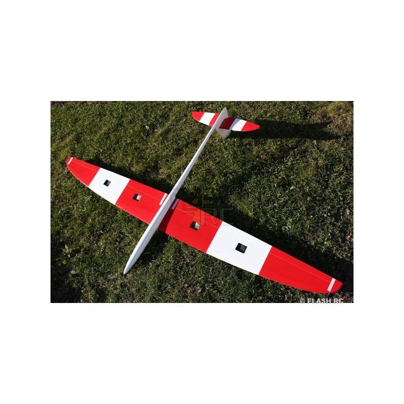 Alianti RC - Typhoon tutto in fibra di circa 2,00m bianco e rosso RCRCM - FLASH RC