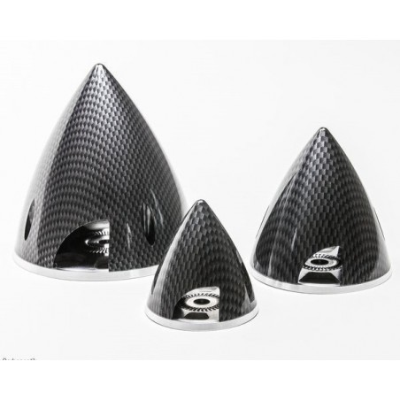 Plastic cones (fixed propellers) - Plastic cone 'carbon' dia.75mm Aeronaut - FLASH RC