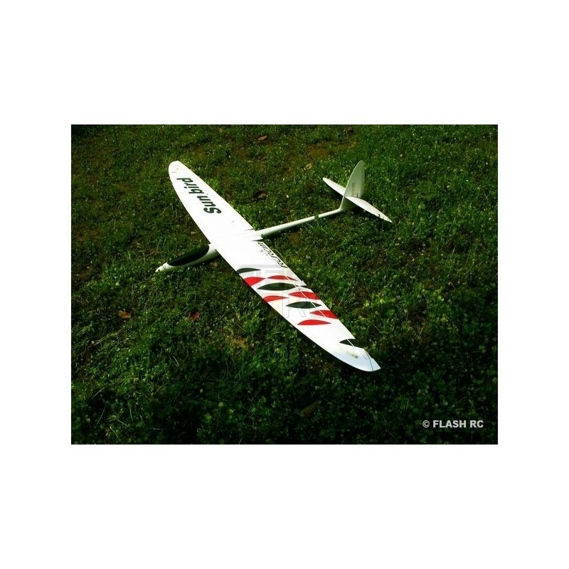 Alianti RC - Sunbird Full Carbon circa 1,50m bianco e rosso RCRCM - FLASH RC