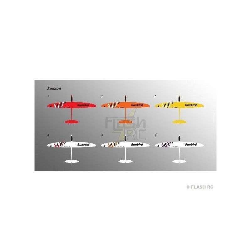 RC Gliders - Sunbird Full Carbon approx.1.50m white & red RCRCM - FLASH RC