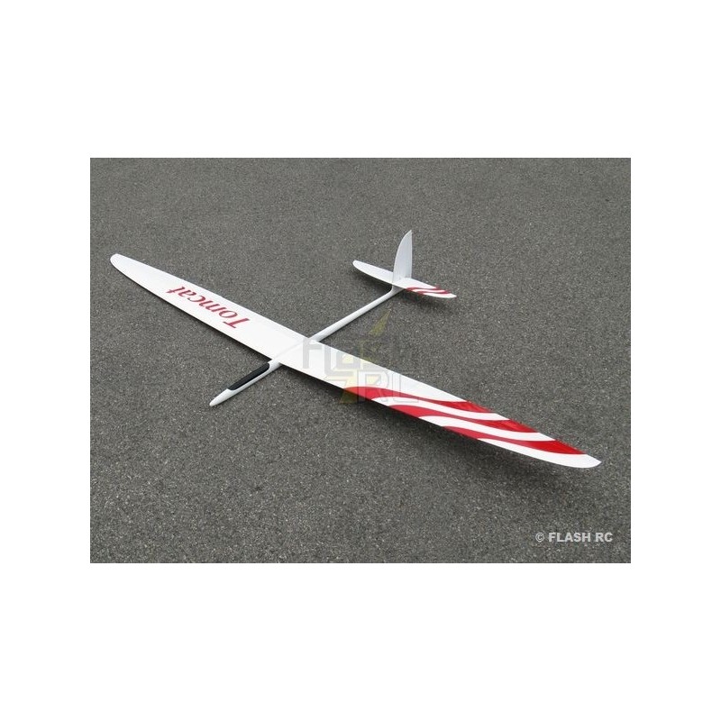 Planeadores RC - Tomcat todo fibra aprox.2.60m blanco y rojo RCRCM - FLASH RC