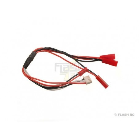 Para baterías tipo E-FLITE/BLADE/NINE EAGLE - Cable de carga para 3 baterías Lipo 1S tipo 120SR/MQX/SOLO PRO 328 - FLASH RC