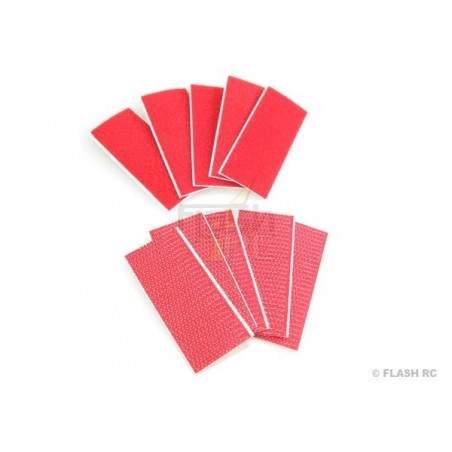 Velcro (tiras, collares, parches) - Tira velcro 25x60mm por 5 Multiplex - FLASH RC