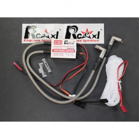 Ignition boxes and accs. - Twin cylinder ignition for 1/4-32 90° RCEXL spark plug - FLASH RC