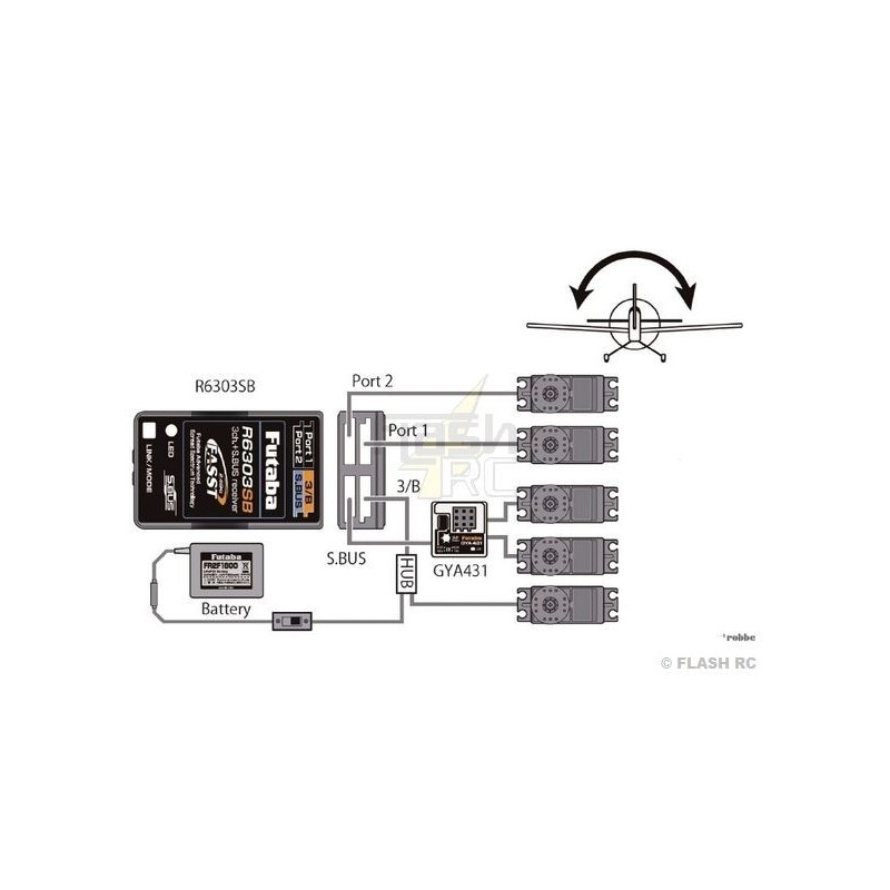 Recepteur R6303SB SBUS 2.4Ghz Futaba