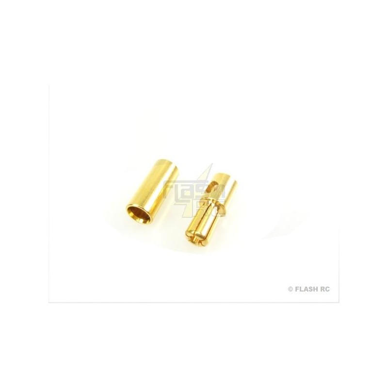 Prise OR 2/2.3/3/3.5/4/5/5.5/6/8 - Prise OR 5.5mm M/F (1 paire) Qualité allemande Muldental - FLASH RC