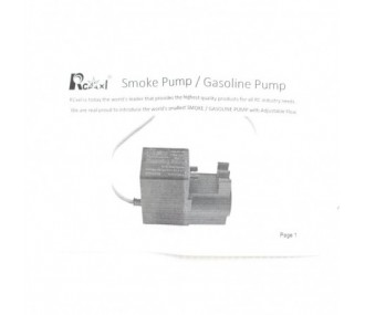 Smoke (pumps, oil, ...) - Mini smoke pump with adjustable flow RCEXL 2213 - FLASH RC 2