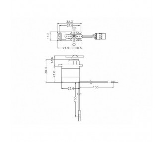 Hitec HS-5070MH mini servo (22g, 4kg.cm, 0.12s/60°) 2