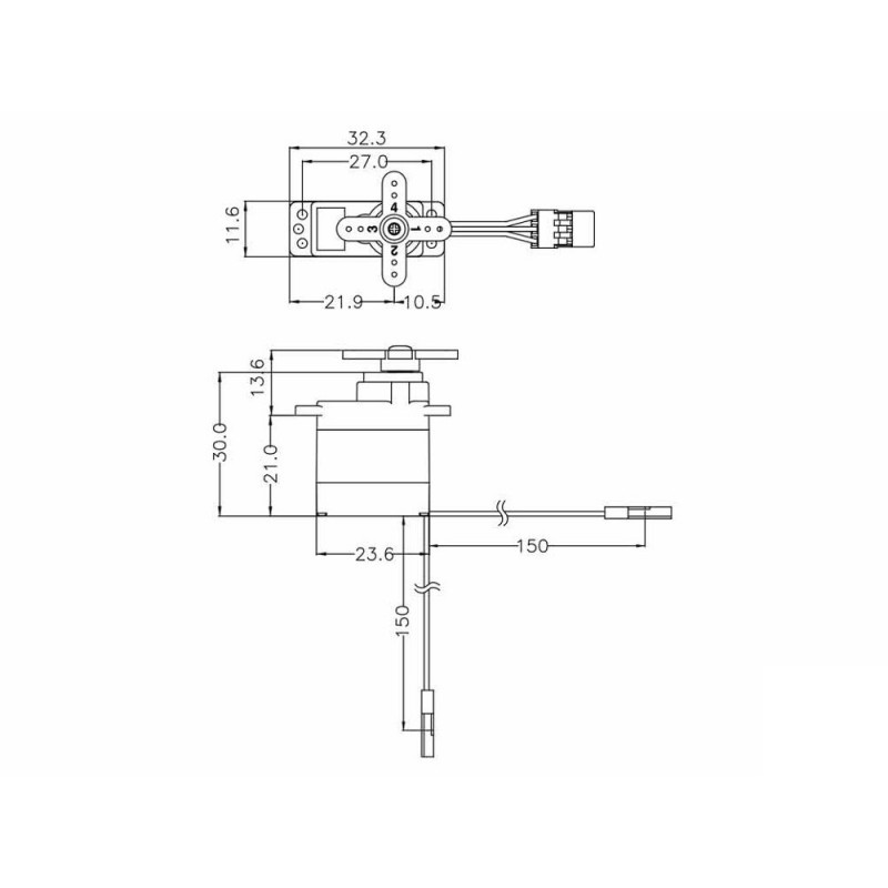Servo mini Hitec HS-5070MH (22g, 4kg.cm, 0.12s/60°)