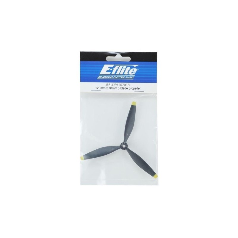 Motores y accesorios de motores para kits - Hélice E-Flite 3 palas 120 x 70mm EFLUP120703B - FLASH RC