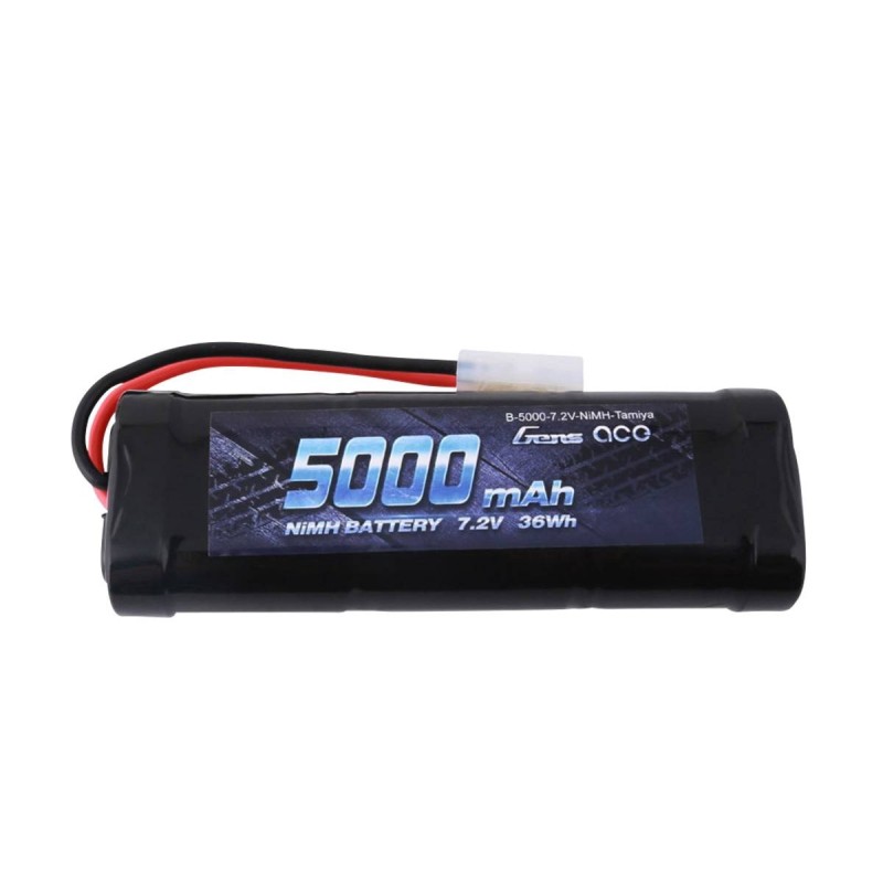 Batterie per auto e barche RC - Batteria NiMh 7.2V 5000mAh presa Tamiya - Gens Ace - FLASH RC