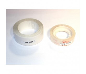 Charnières - Scotch adhésif transparent (12mm) et blanc (20mm) pour gouvernes TopmodelCZ (5m) - FLASH RC