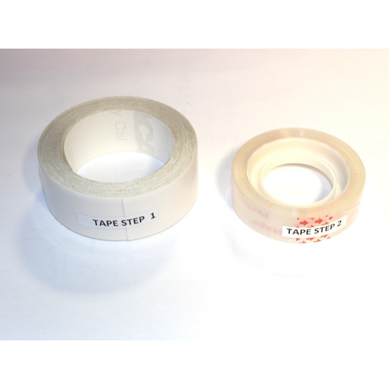 Charnières - Scotch adhésif transparent (12mm) et blanc (20mm) pour gouvernes TopmodelCZ (5m) - FLASH RC