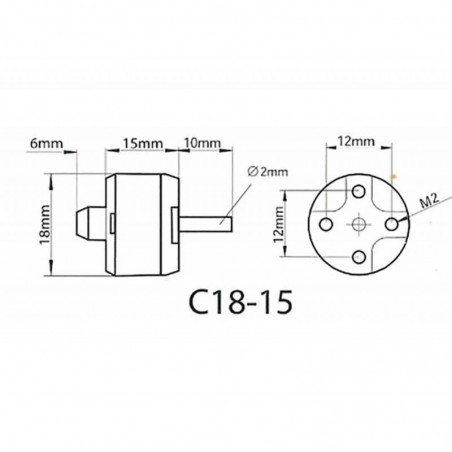 Interior - Motor sin escobillas Roxxy C18-15 (13g, 2900kV, 40W) - FLASH RC