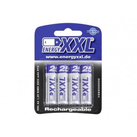Piles - Pack 4 accus 2500mAh (AA/LR6) Energy XXL - FLASH RC