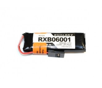 Receiver Batteries - Lipo 1S 3.7V 600mAh 20C RX Dualsky - FLASH RC