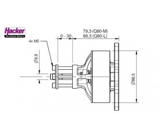 Outrunner - Moteur Brushless Hacker Q80-8L V2 - FLASH RC 2