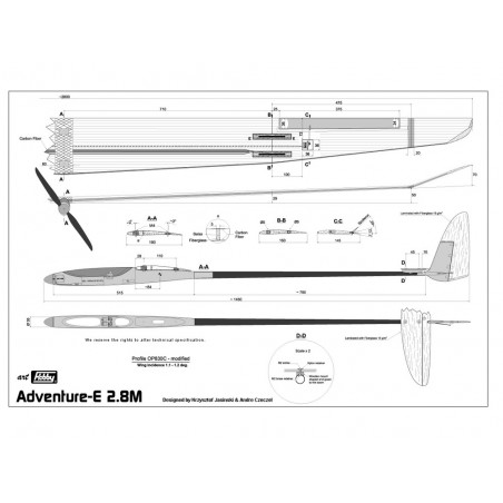 Motoplaneurs RC - Adventure-E env. 2,80m Art Hobby - FLASH RC