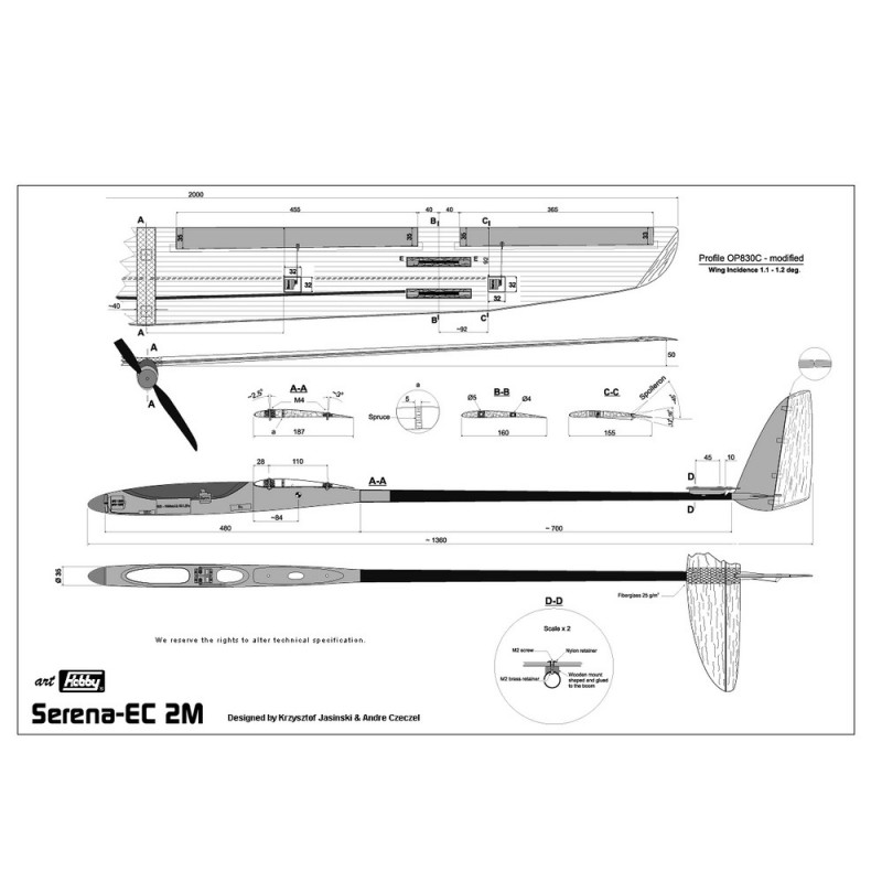 Planeadores R/C - Serena-EC aprox. 2,00m Art Hobby - FLASH RC