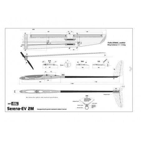 Motoplaneurs RC - Serena-EV env. 2,00m Art Hobby - FLASH RC