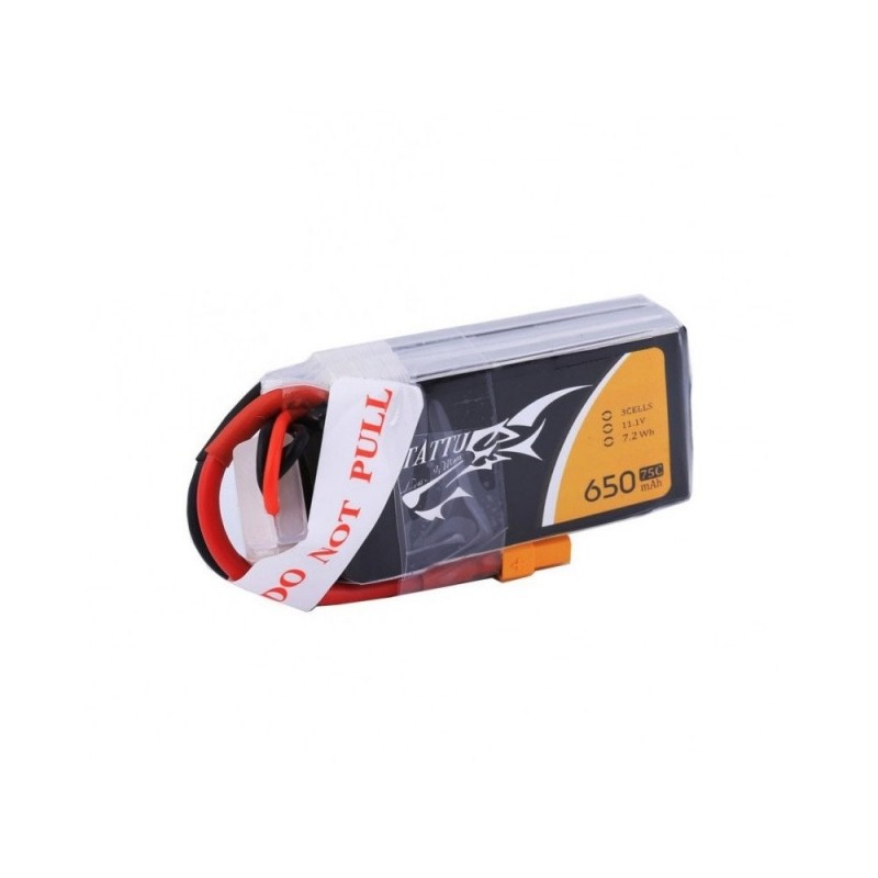 Baterías de propulsión de aviones RC - Tattu lipo 3S 11.1V 650mAh 75C xt30 socket battery - FLASH RC