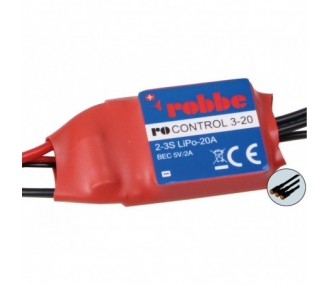 Brushless - Controllore senza spazzole Robbe RO-Control3 20A 2-3S BEC 5V/2A - FLASH RC