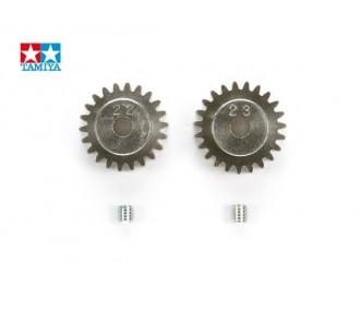 Ricambi per camion RC - Pignoni motore Tamiya 22T/23T Modulo 0,6 - 50357 - FLASH RC