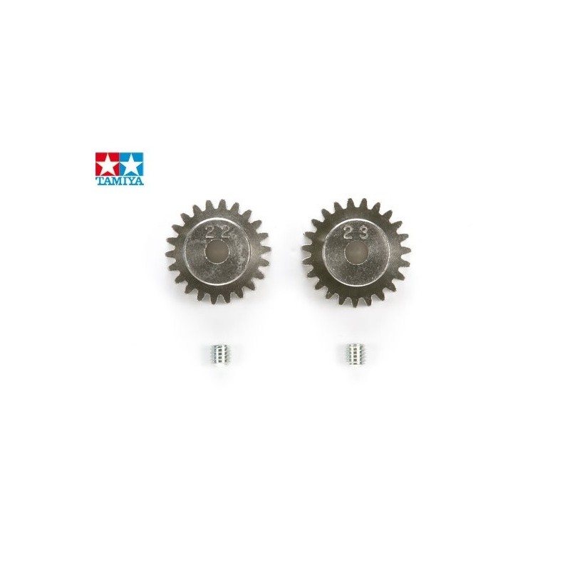 Pignons moteur Tamiya 22T/23T Module 0,6 - 50357 - FLASH RC