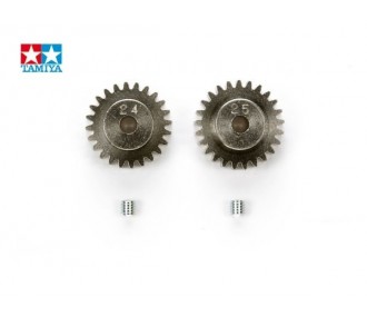Pignons moteur Tamiya 24T/25T Module 0,6 - 50477 - FLASH RC