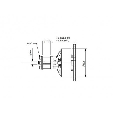 Outrunner - Moteur Brushless Hacker Q80-8M V2 - FLASH RC
